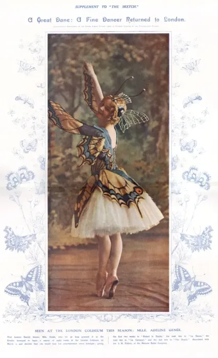 Framed Print : Adeline Genee dancing in costume Framed Print : Adeline Genee dancing in costume