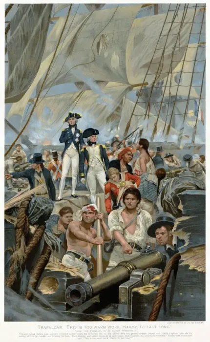 Framed Print : Admiral Nelson and Captain Hardy during Trafalgar Framed Print : Admiral Nelson and Captain Hardy during Trafalgar