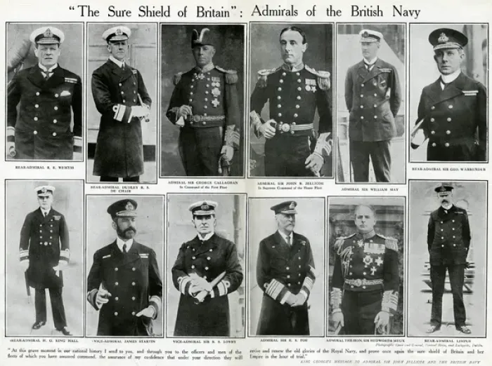 Framed Print : Admirals of the British Navy, WW1