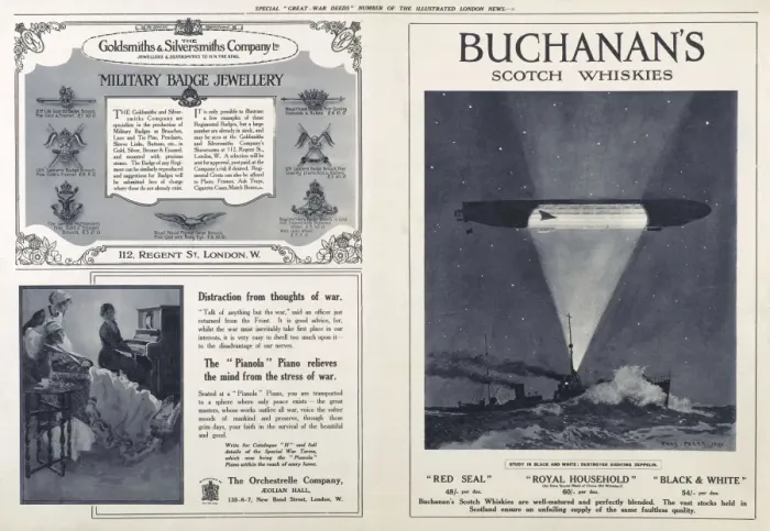 Framed Print : Advertisements in Great War Deeds, Illustrated London News Framed Print : Advertisements in Great War Deeds, Illustrated London News