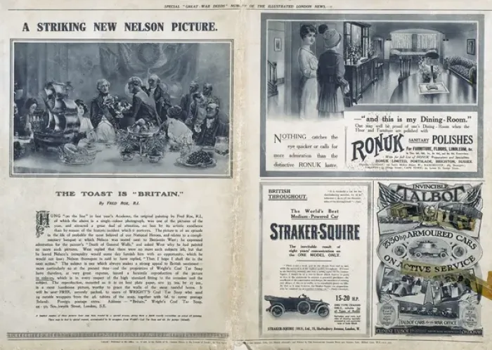 Framed Print : Advertisements in Great War Deeds, Illustrated London News Framed Print : Advertisements in Great War Deeds, Illustrated London News