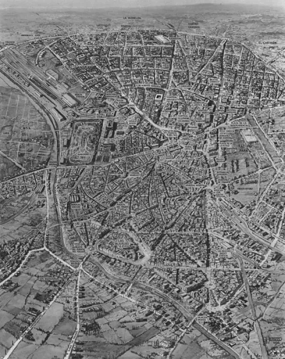 Framed Print : Aerial View of Madrid, 1936 Framed Print : Aerial View of Madrid, 1936