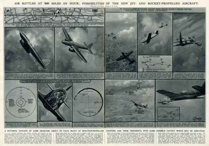 Framed Print : Air battles at 500 mph by G. H. Davis
