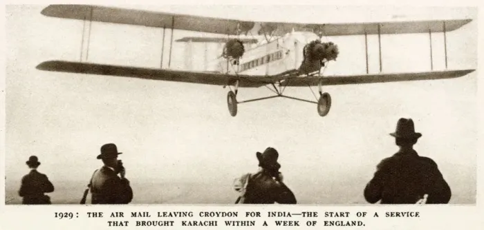 Framed Print : Air mail leaving Croydon for Karachi, India 1929 Framed Print : Air mail leaving Croydon for Karachi, India 1929
