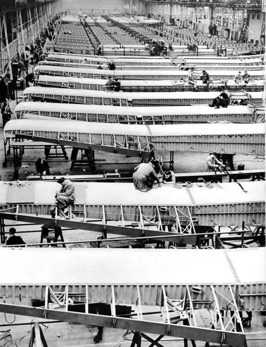 Framed Print : Aircraft Production Line at Coventry; Second World War, 1939 Framed Print : Aircraft Production Line at Coventry; Second World War, 1939