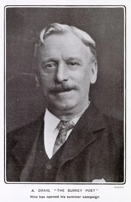 Framed Print : Albert Craig, the Surrey Poet Framed Print : Albert Craig, the Surrey Poet