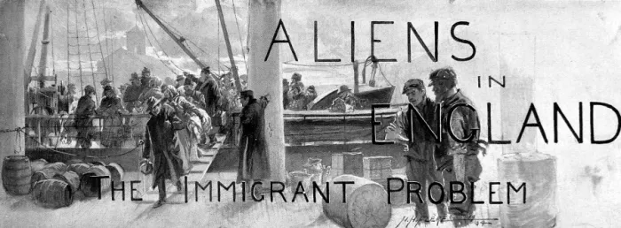 Framed Print : Aliens in England: The Immigrant Problem, 1904 Framed Print : Aliens in England: The Immigrant Problem, 1904