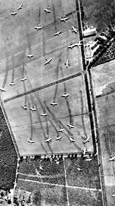 Framed Print : Allied Airborne Gliders after landing in Holland; Second Wor