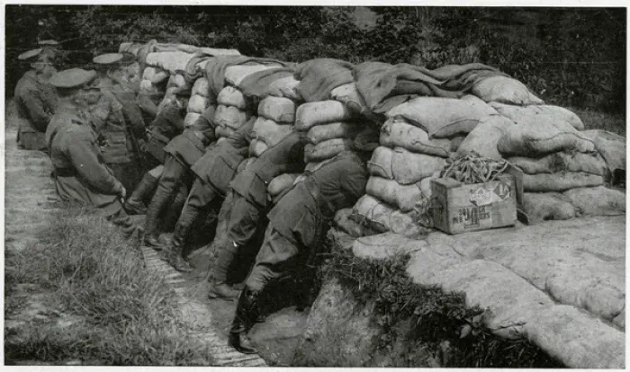 Framed Print : Allied soldiers undergoing training as snipers 1916 Framed Print : Allied soldiers undergoing training as snipers 1916