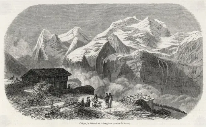 Framed Print : Alps  /  Switzerland  /  1855