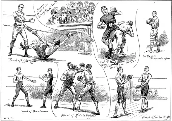 Framed Print : Amateur Boxing Championships, London, 1890 Framed Print : Amateur Boxing Championships, London, 1890