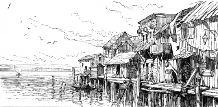 Framed Print : America. The Chinese in San Francisco. Chinese dwellings on Framed Print : America. The Chinese in San Francisco. Chinese dwellings on