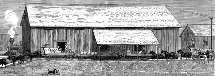 Framed Print : America. Wheat Farming in California. July: Warehousing