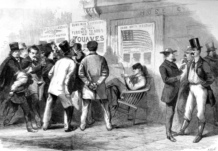 Framed Print : American Civil war. The War excitement in New York Framed Print : American Civil war. The War excitement in New York