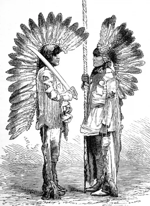 Framed Print : American Indian. Mew Mexico and Colorado. Crow dancers in fe