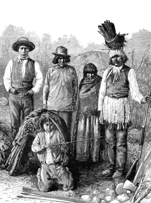 Framed Print : American Indians. The threatened rising of American Indians Framed Print : American Indians. The threatened rising of American Indians