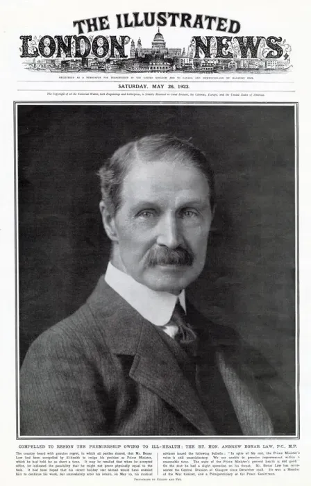 Framed Print : Andrew Bonar Law, Prime Minister - Resigns due to ill-health Framed Print : Andrew Bonar Law, Prime Minister - Resigns due to ill-health