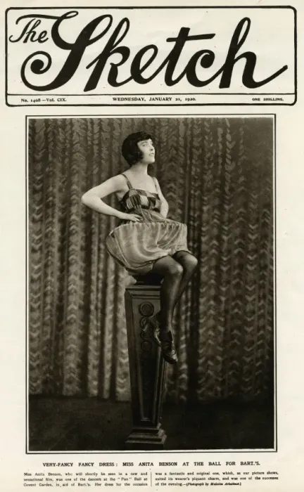 Framed Print : Anita Benson, in fancy dress, 1920