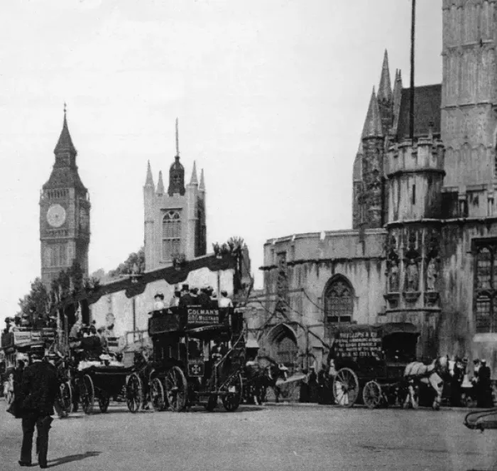 Framed Print : Annexe built on Westminster Abbey for Edward VII coronation