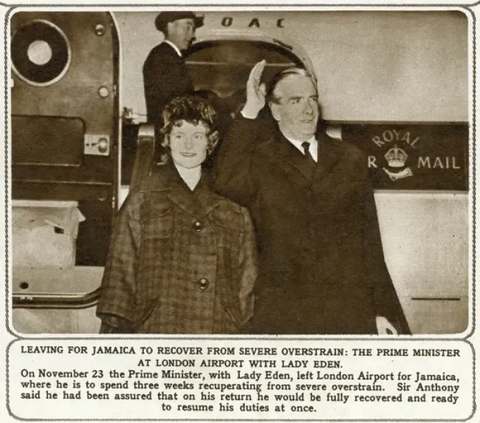 Framed Print : Anthony Eden Flies to Jamaica Framed Print : Anthony Eden Flies to Jamaica