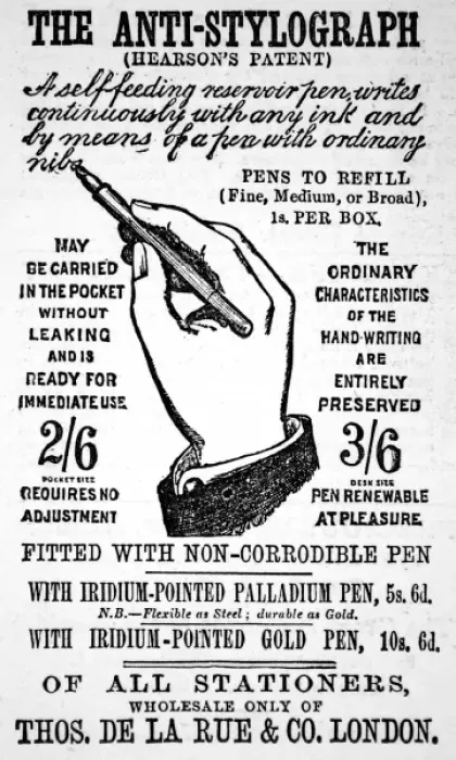 Framed Print : Anti-Stylograph pen advertisement Framed Print : Anti-Stylograph pen advertisement