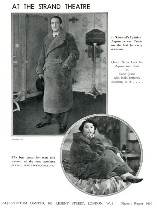 Framed Print : Aquascutum advertisement with Owen Nares & Isabel Jeans Framed Print : Aquascutum advertisement with Owen Nares & Isabel Jeans