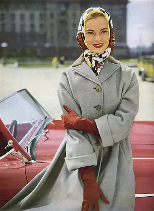 Framed Print : Aquascutum coat, 1954