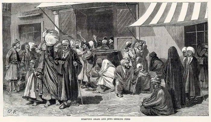 Framed Print : Arabs and Jews seeking food after burning of Alexandria Framed Print : Arabs and Jews seeking food after burning of Alexandria
