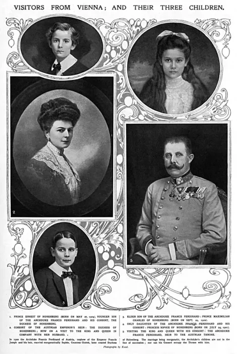 Framed Print : Archduke Franz Ferdinand & family, visit to England, 1913 Framed Print : Archduke Franz Ferdinand & family, visit to England, 1913