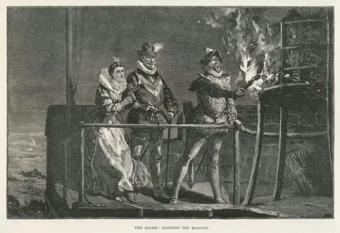 Framed Print : Armada Beacons 1588