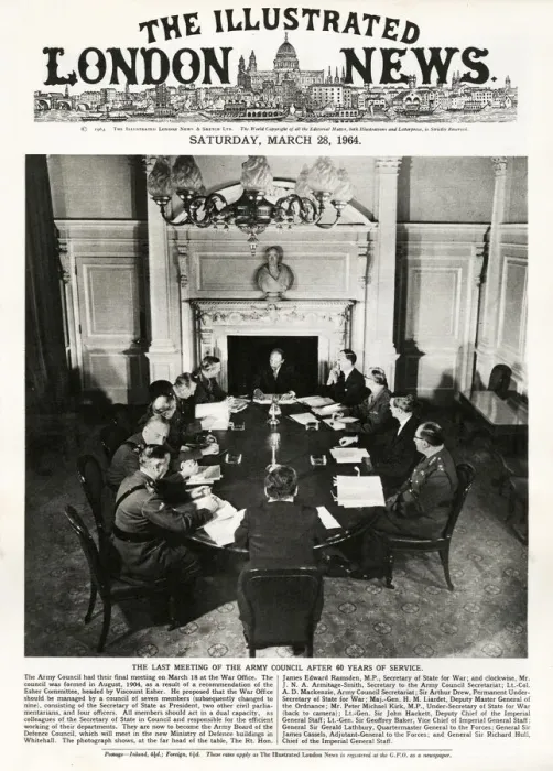 Framed Print : Army council sitting around table Framed Print : Army council sitting around table