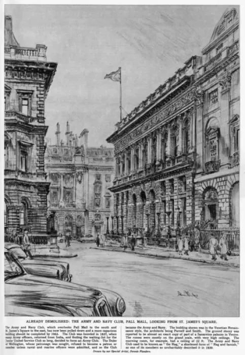 Framed Print : The Army and Navy Club, Pall Mall Framed Print : The Army and Navy Club, Pall Mall