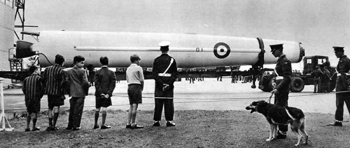 Framed Print : The Arrival of the First Thor Ballistic Missile to RAF Bom Framed Print : The Arrival of the First Thor Ballistic Missile to RAF Bom