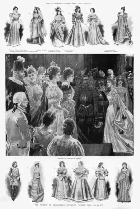 Framed Print : Arrival of the royal party at the Devonshire House ball