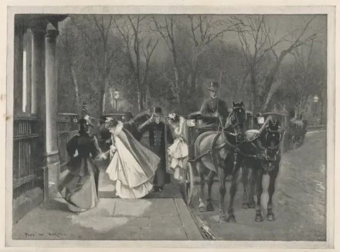 Framed Print : Arriving for a Party Framed Print : Arriving for a Party