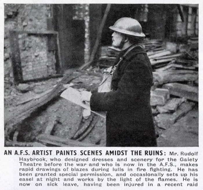 Framed Print : Artist Paints Scenes Amidst the Ruins 1940 Framed Print : Artist Paints Scenes Amidst the Ruins 1940
