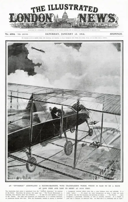 Framed Print : Artists impression of an idea under consideration of the French Government - aeroplanes
