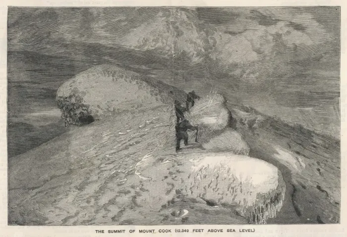 Framed Print : Ascent of Mt. Cook 1882 Framed Print : Ascent of Mt. Cook 1882