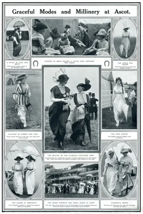 Framed Print : Ascot Fashions 1913 Framed Print : Ascot Fashions 1913