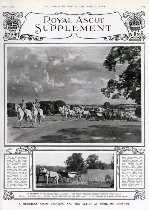 Framed Print : The Ascot Procession crossing Windsor Park - Alfred Munnings Framed Print : The Ascot Procession crossing Windsor Park - Alfred Munnings