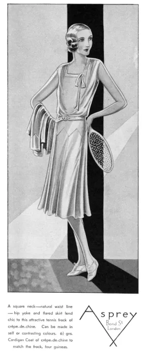 Framed Print : Asprey tennis dress advertisement Framed Print : Asprey tennis dress advertisement
