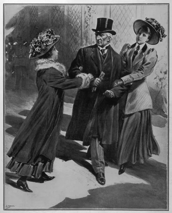 Framed Print : Asquith Ambushed / 1908 Framed Print : Asquith Ambushed / 1908