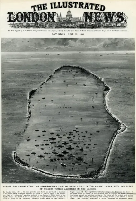 Framed Print : Atom bombers view of Bikini Atoll by G. H. Davis Framed Print : Atom bombers view of Bikini Atoll by G. H. Davis