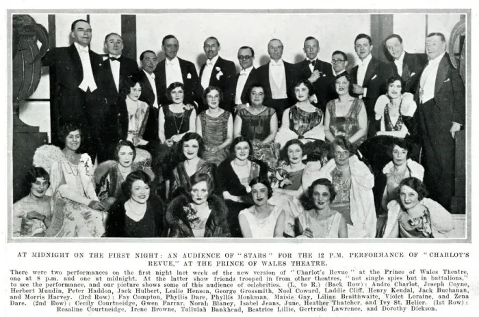 Framed Print : Audience of stars at midnight performance of Charlots Revue Framed Print : Audience of stars at midnight performance of Charlots Revue