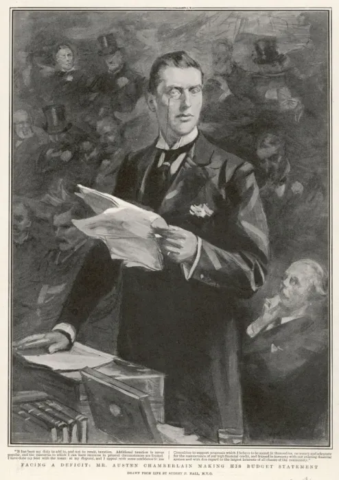 Framed Print : Austen Chamberlain / 1904 Framed Print : Austen Chamberlain / 1904