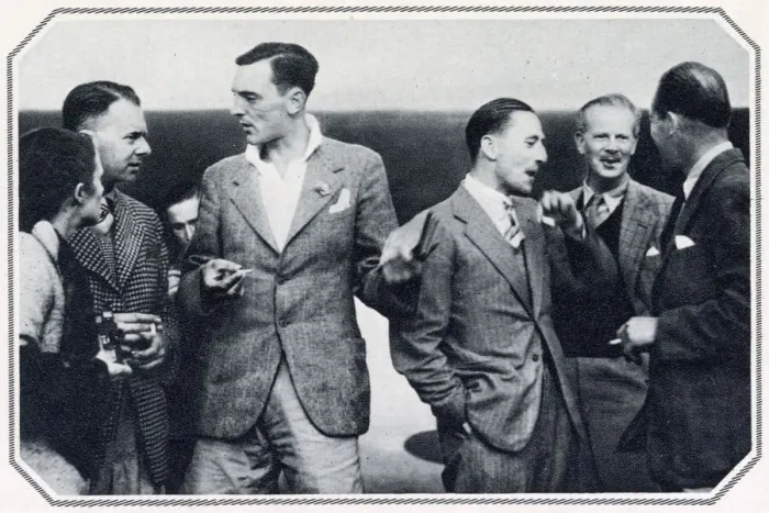 Framed Print : The Australia Fliers at the Cinque Ports Flying Club, Lympne, Kent. Date: 1934 Framed Print : The Australia Fliers at the Cinque Ports Flying Club, Lympne, Kent. Date: 1934