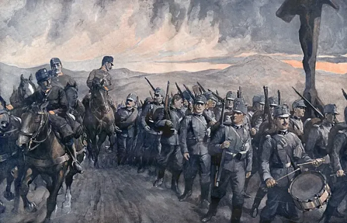 Framed Print : Austrian infantry uniform