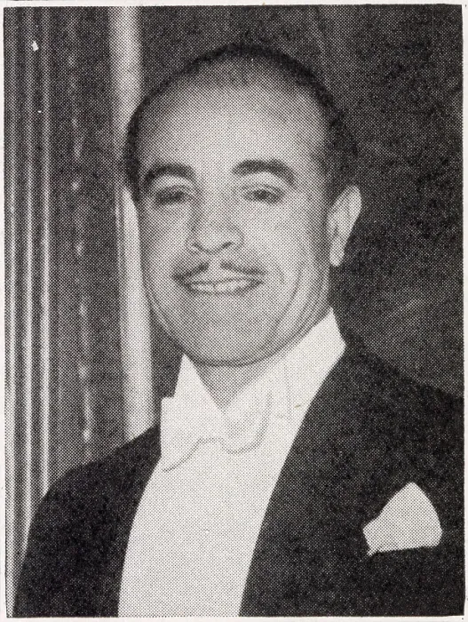 Framed Print : Autori, the famous operatic bass, who was also a talented caricaturist and had his illustrations published in the Tatler. Pictured at the first night of The Dubarry at His Majesty's Theatre. Date: 1932 Framed Print : Autori, the famous operatic bass, who was also a talented caricaturist and had his illustrations published in the Tatler. Pictured at the first night of The Dubarry at His Majesty's Theatre. Date: 1932