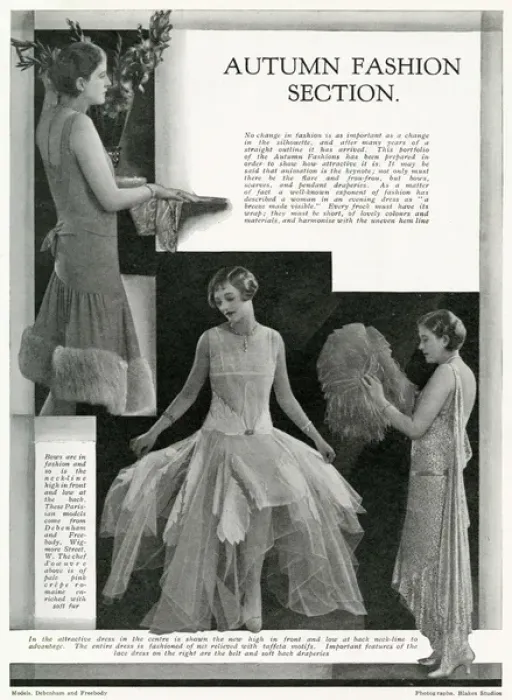 Framed Print : Autumn fashionable evening frocks 1929