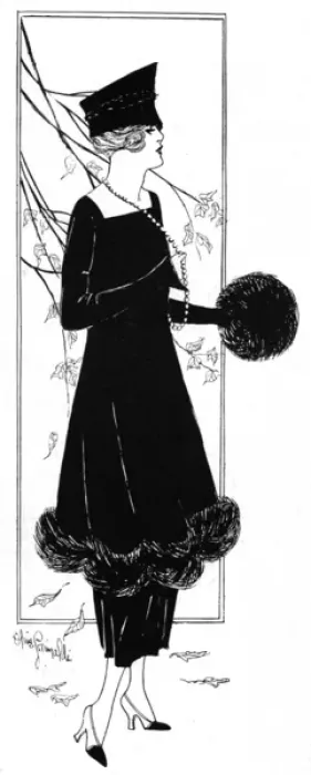 Framed Print : An autumn gown from Madame Barris, 1917 Framed Print : An autumn gown from Madame Barris, 1917